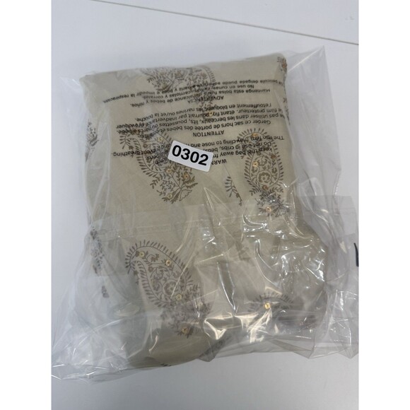 Carole Little Vintage skirt Linen Blend sequin Folk Cottagecore Fairy Midi 8 - Picture 12 of 13